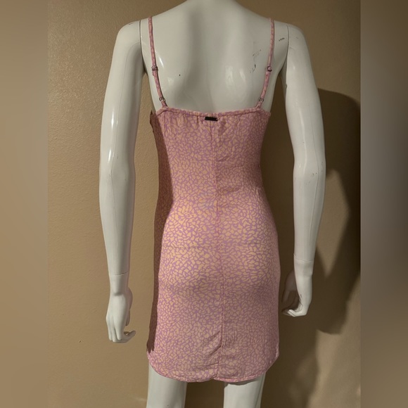 Billabong Gauzy Linen Pink Mini Slip Dress - Picture 3 of 5